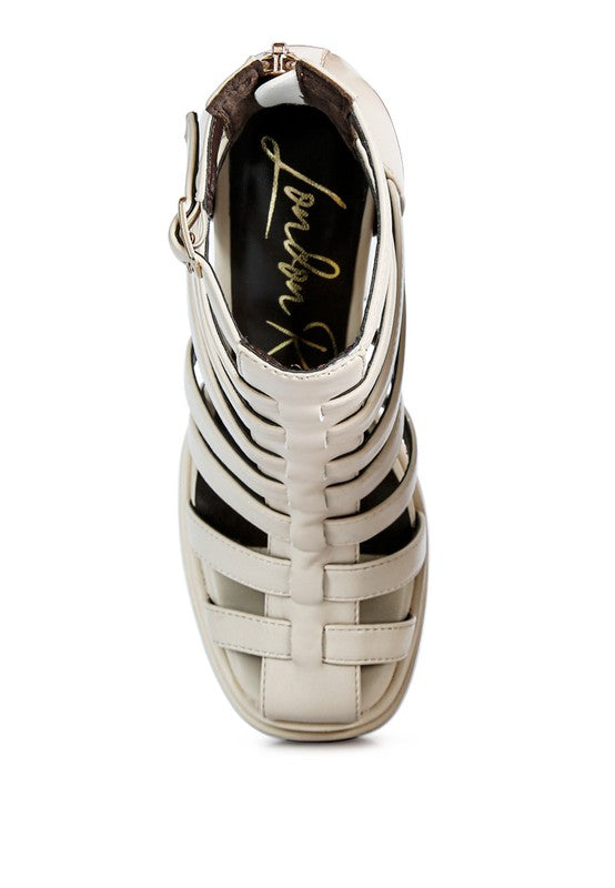 High Platfrom Cage Bootie Sandal