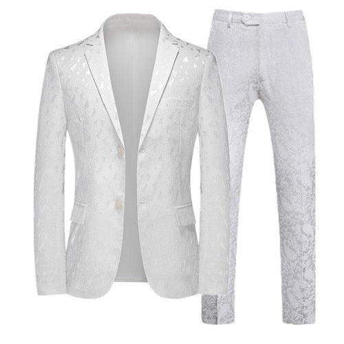 Jacquard Suit Classic Black / White