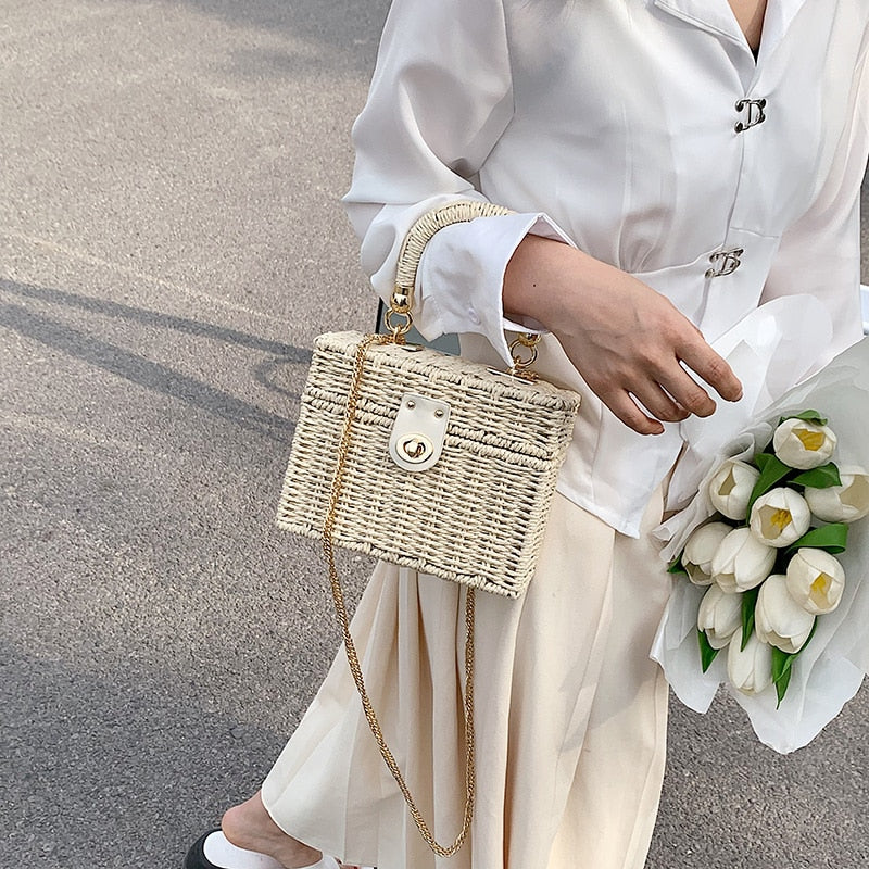 Straw Square Handbag