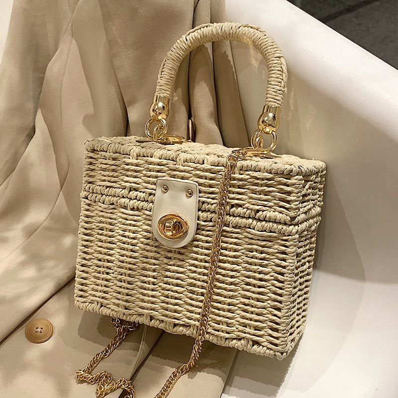 Straw Square Handbag