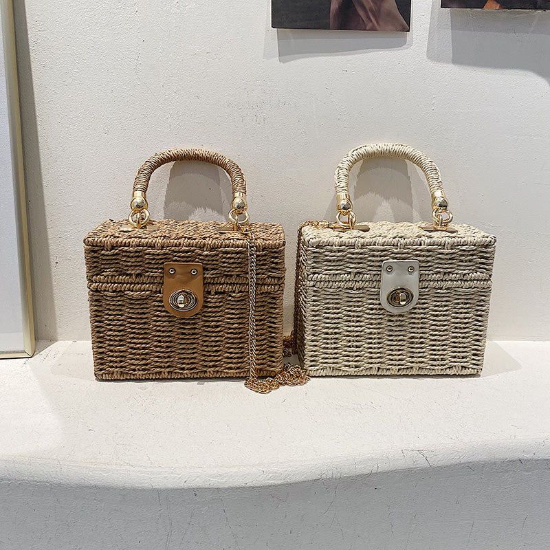 Straw Square Handbag