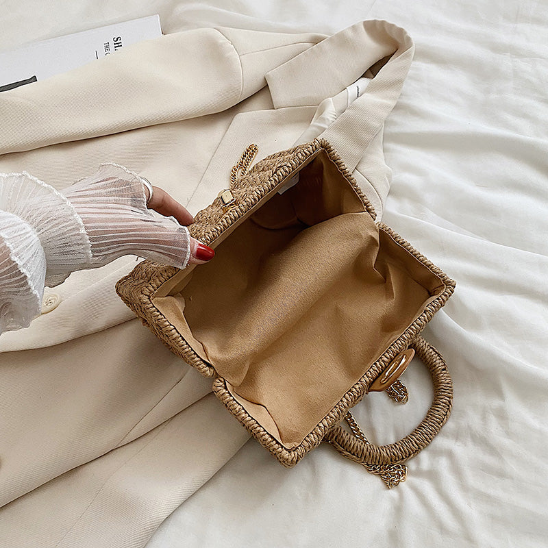Straw Square Handbag
