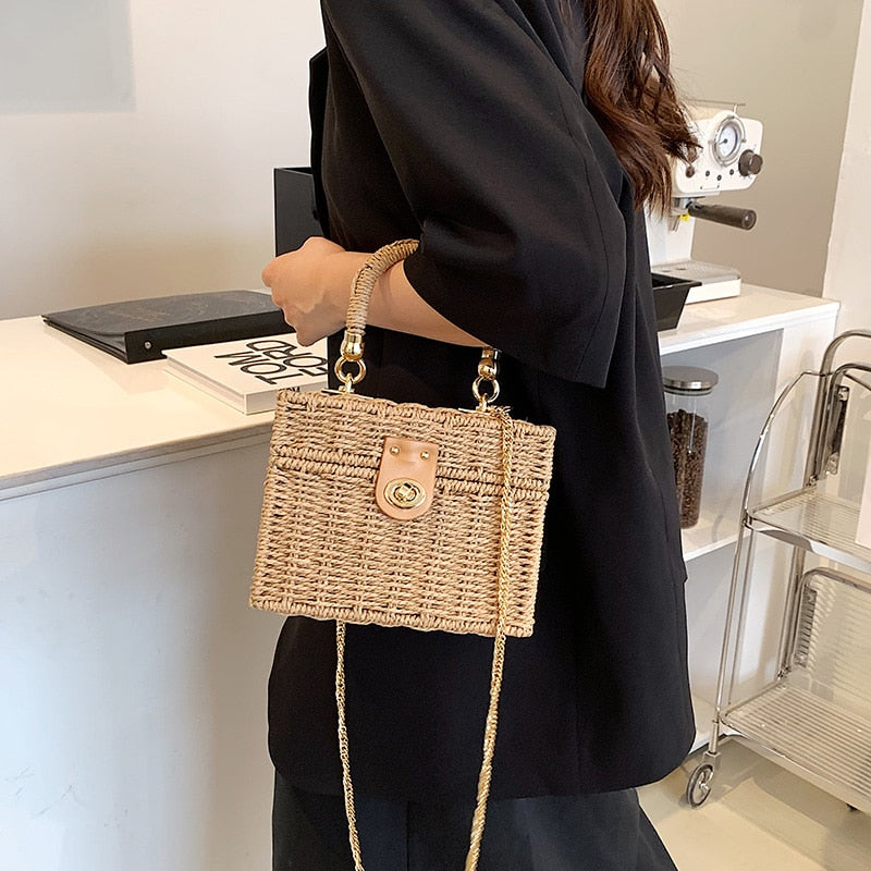 Straw Square Handbag