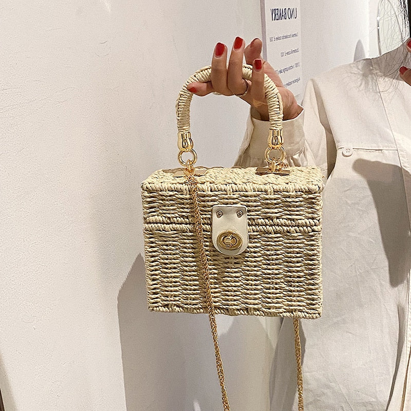 Straw Square Handbag
