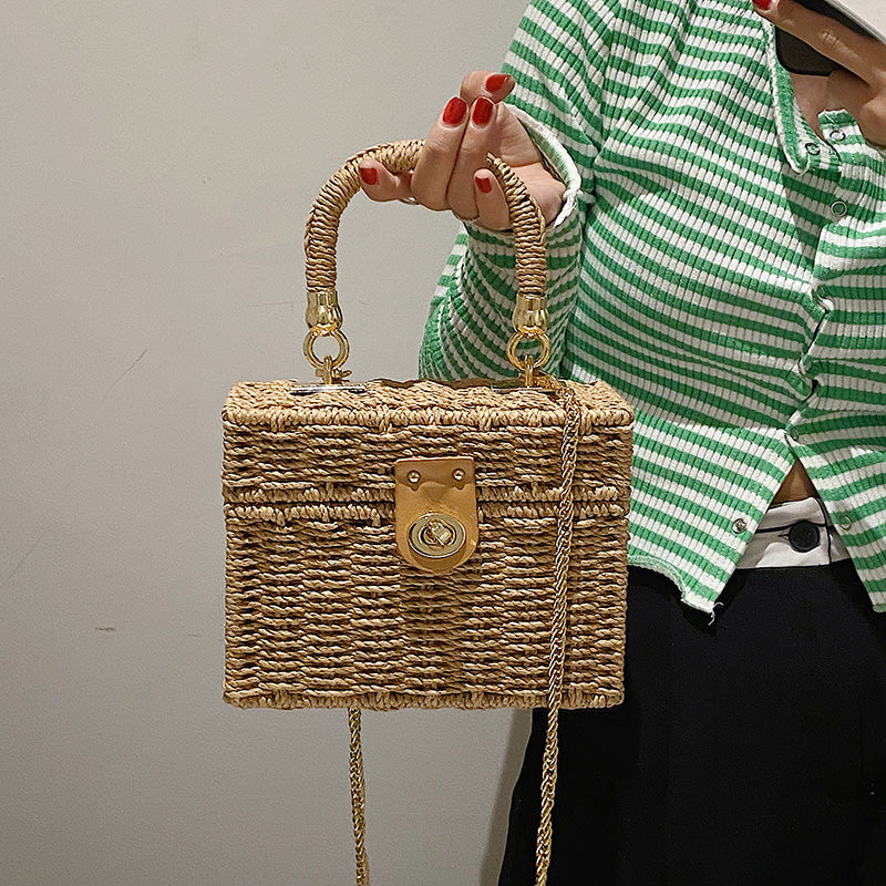 Straw Square Handbag