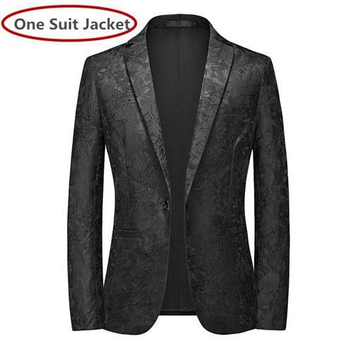 Jacquard Suit Classic Black / White