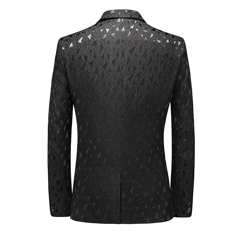 Jacquard Suit Classic Black / White