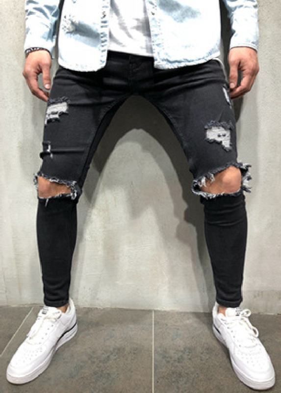 Men's Fashion Ripped Slim Jeans