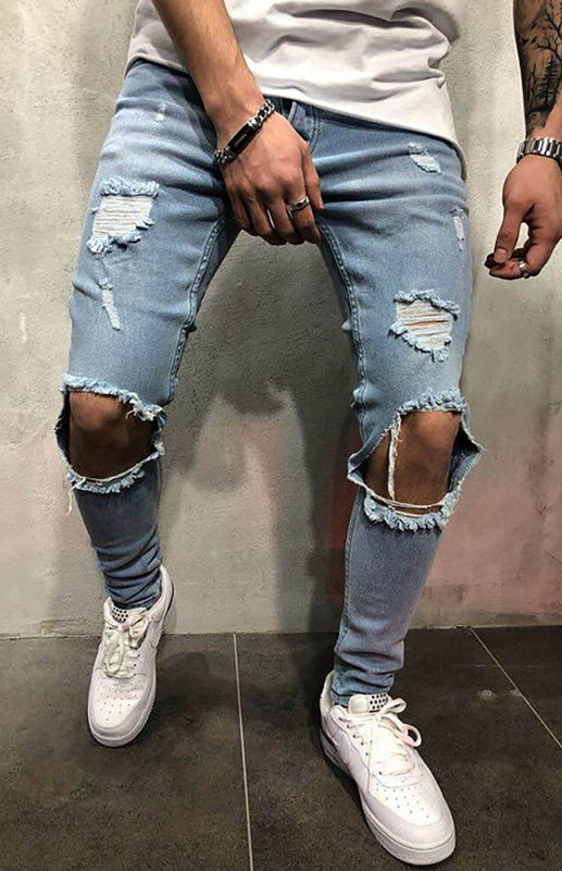 Men's Fashion Ripped Slim Jeans