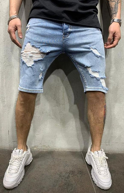 Men's Distressed Knee Length Shorts