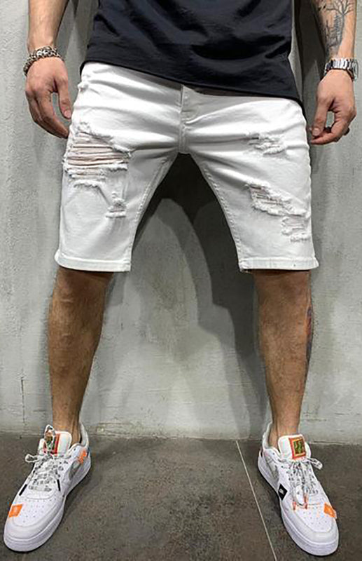 Men's Distressed Knee Length Shorts