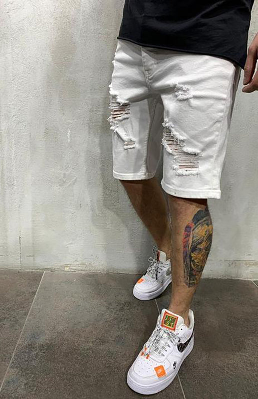 Men's Distressed Knee Length Shorts