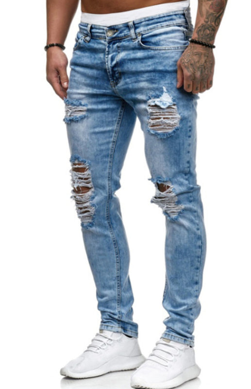 Men's Frayed Slim Fit Denim