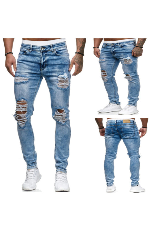 Men's Frayed Slim Fit Denim