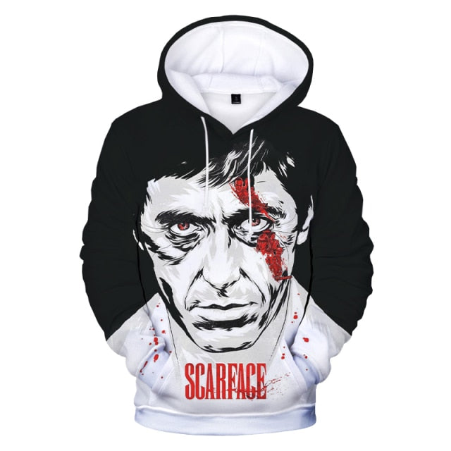 Scarface 3D Printed Hoodies Oversized Hoodie Pullover