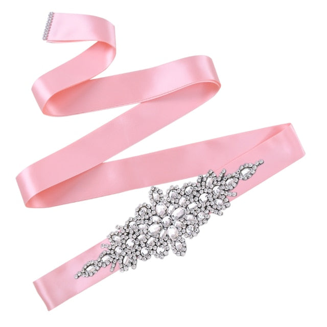Silver Rhinestone Wedding Belts