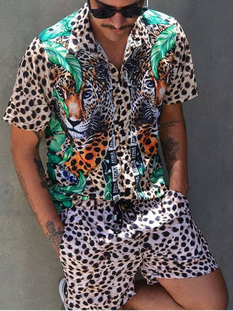 Hawaiian Print Short Sleeve Men's set