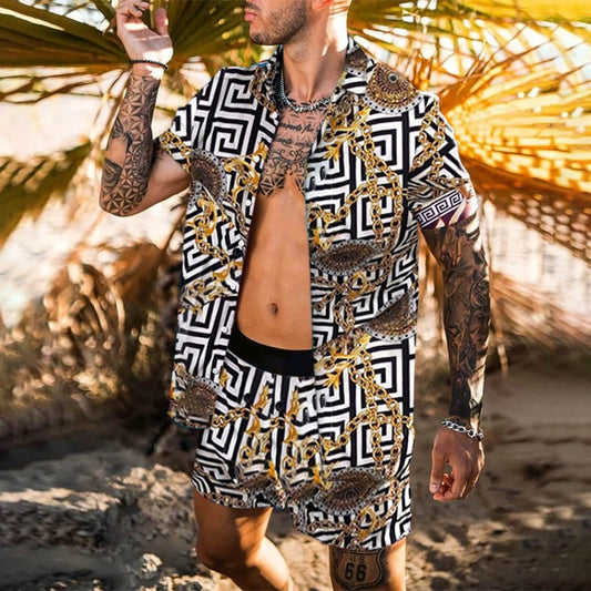Hawaiian Set Mens Printed