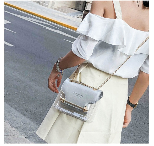 Small Transparent Square Shoulder Bag