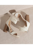 Off White Thick Sole Open Toe Sandals