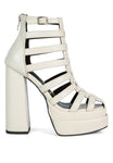 High Platfrom Cage Bootie Sandal