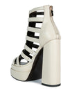 High Platfrom Cage Bootie Sandal