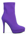 High Heeled Lycra Ankle Boot