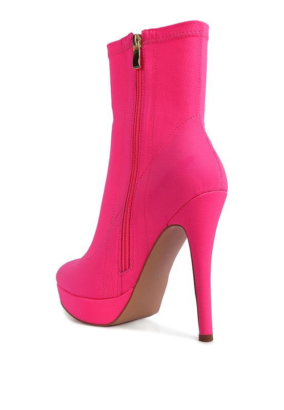 High Heeled Lycra Ankle Boot