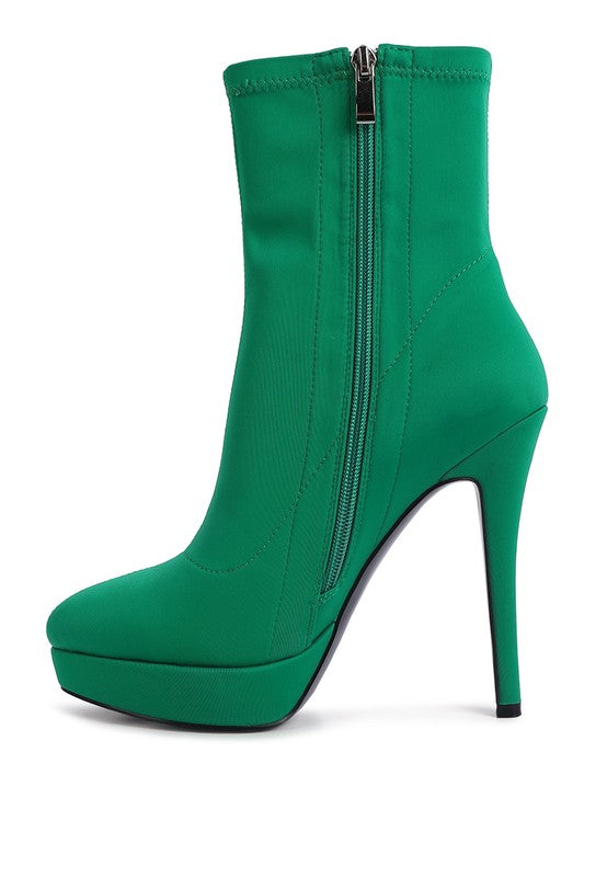 High Heeled Lycra Ankle Boot