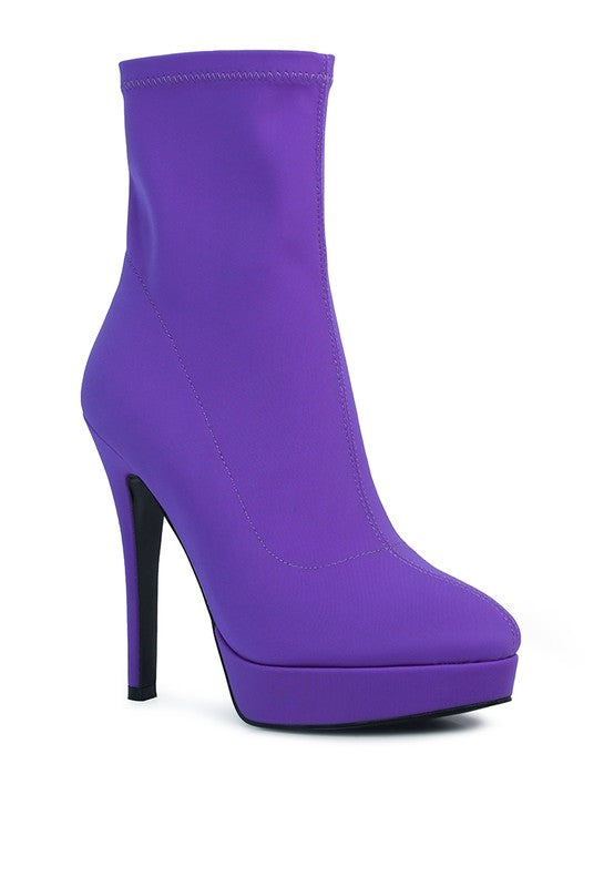 High Heeled Lycra Ankle Boot