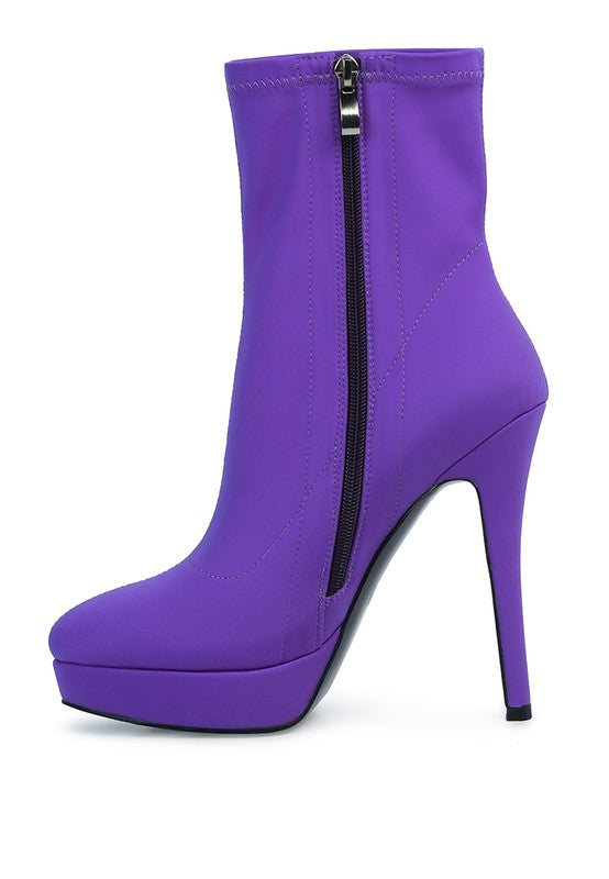 High Heeled Lycra Ankle Boot