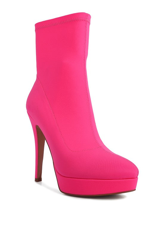 High Heeled Lycra Ankle Boot