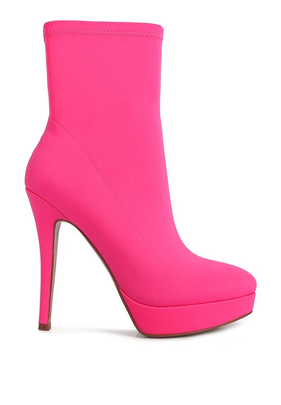 High Heeled Lycra Ankle Boot