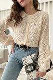 Openwork Button Down Cardigan