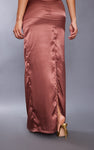 Satin Bandeau Maxi Dress