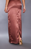 Satin Bandeau Maxi Dress