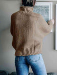 Turtleneck Dropped Shoulder Sweater