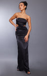 Satin Bandeau Maxi Dress