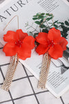 Flower Shape Acrylic Dangle Earrigs