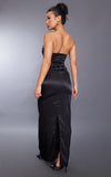 Satin Bandeau Maxi Dress