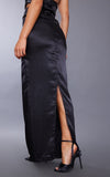 Satin Bandeau Maxi Dress