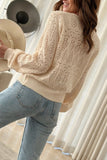 Openwork Button Down Cardigan