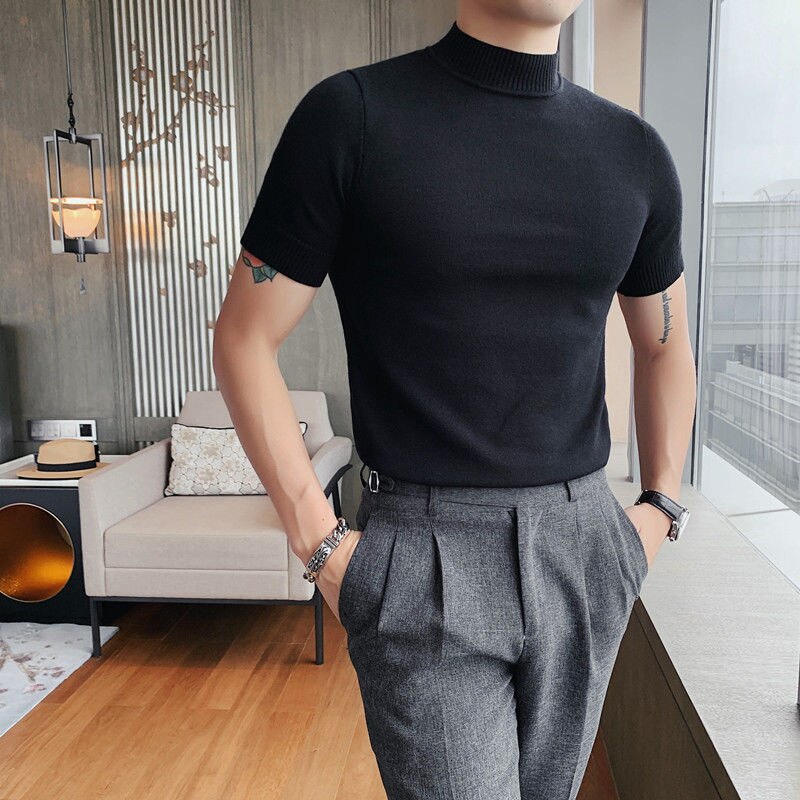 High Lead Neck Knitting Men Sweater