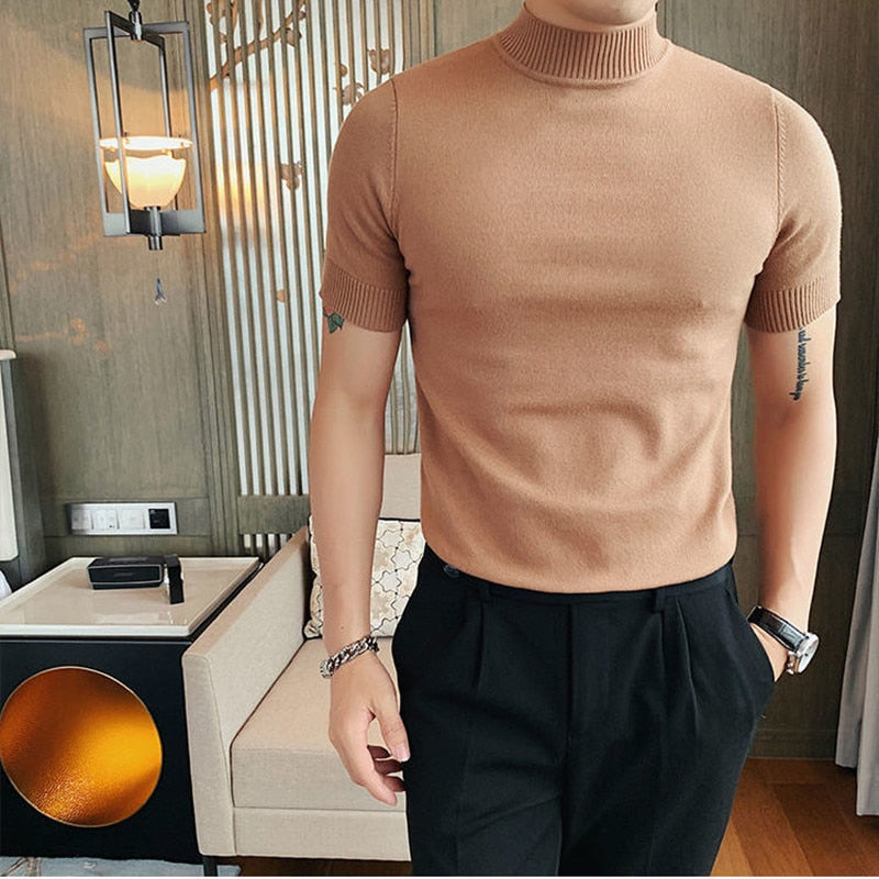 High Lead Neck Knitting Men Sweater