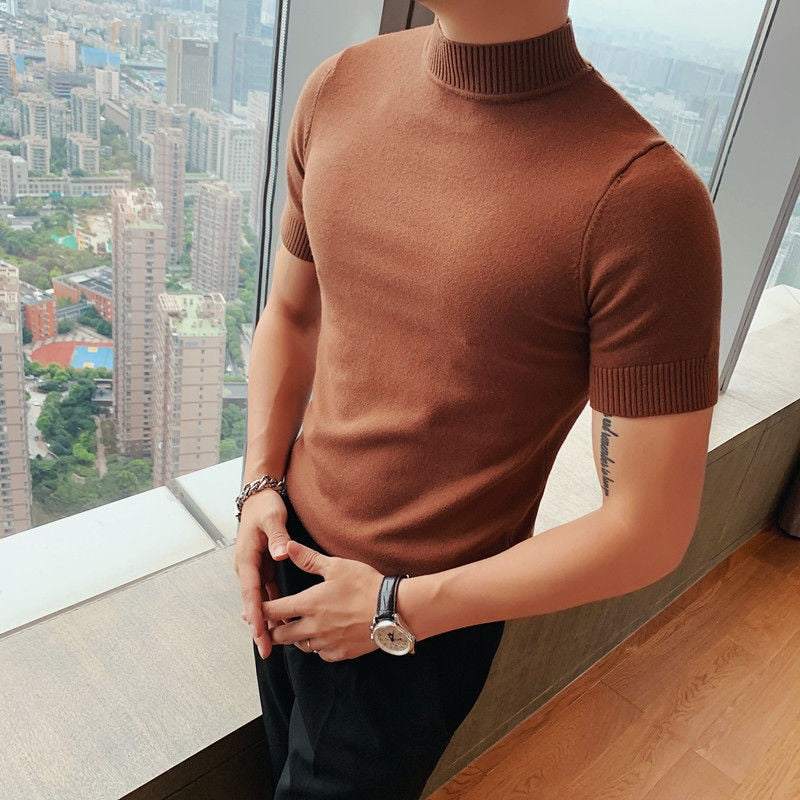 High Lead Neck Knitting Men Sweater