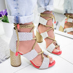 Women Colorful Lace Up high  Gladiator Sandals