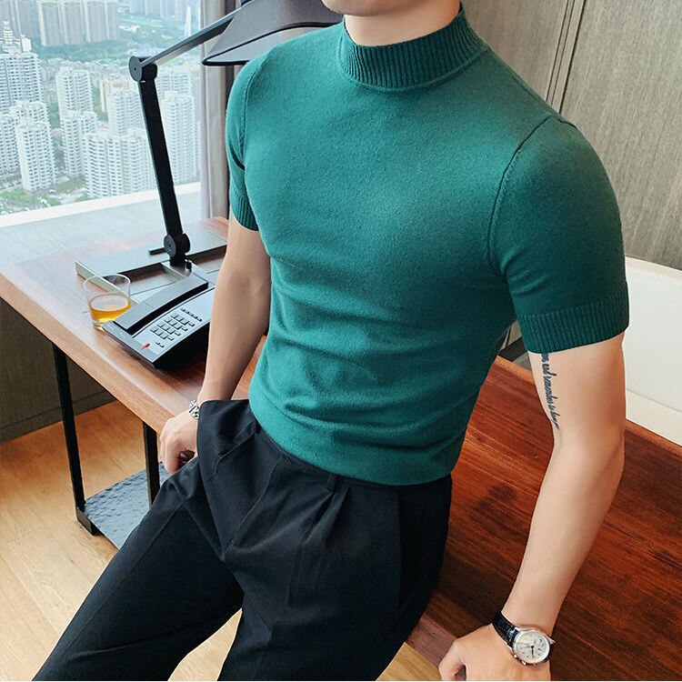 High Lead Neck Knitting Men Sweater