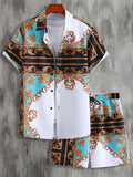 Short Sleeve Shirt Sand beach Set