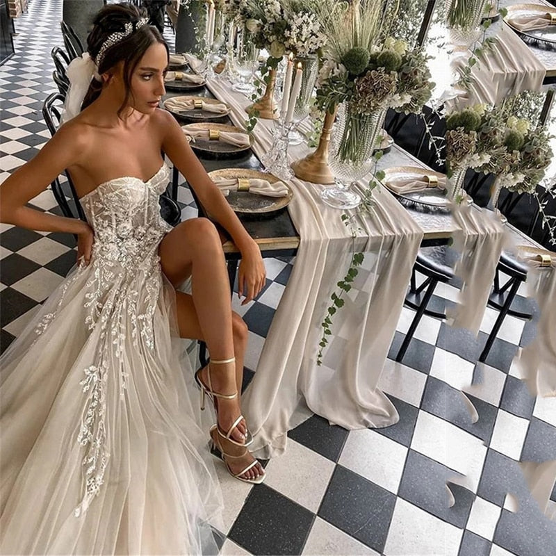 Sweetheart Beach Wedding Dress