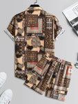 Short Sleeve Shirt Sand beach Set